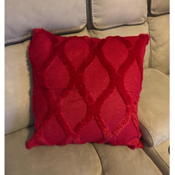 Decorative Pillow Covers 2pc Soft Accent Couch Boho Farmhouse Cottage Decor Red - Picture 3 of 12